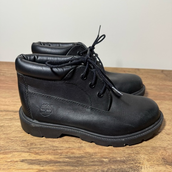 Timberland Other - Timberland Kids Leather Black Boots Kids Size 2